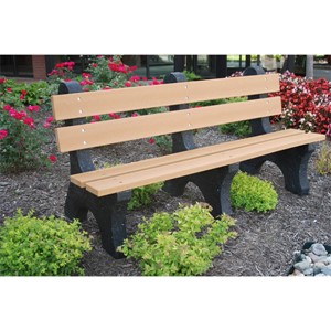 Colonial Recycled Plastic Outdoor Bench (6' L)