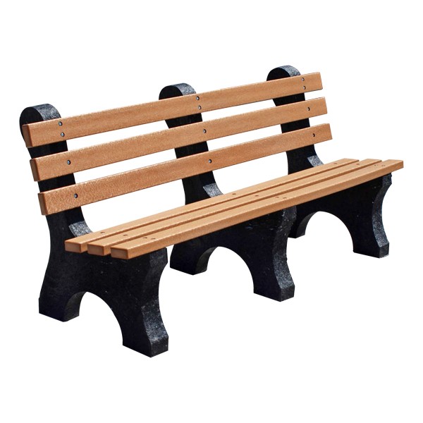 Comfort Park Avenue Recycled Plastic Outdoor Bench (6' L)