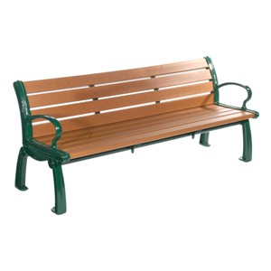Heritage Recycled Plastic Outdoor Bench (6' L)