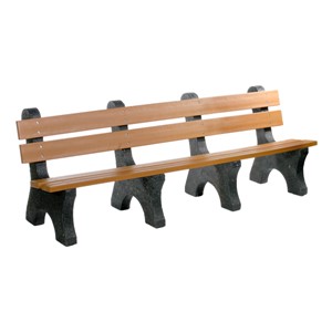 Colonial Recycled Plastic Outdoor Bench (8' L)