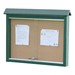 Double-Sided Recycled Plastic Outdoor Message Center w/o Posts in Green