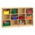Baltic Birch 12-Cubby Storage Unit w/ Colorful Trays - Accessories not included