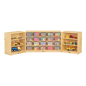 20-Tray Fold & Lock Storage Unit w/ Clear Trays - Supplies not included
