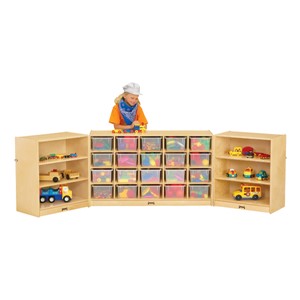 20-Tray Fold & Lock Storage Unit w/ Clear Trays - Supplies not included