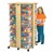 Mobile Cubby Storage Tower - 32 Cubbies w/ Clear Trays