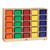 Baltic Birch 25-Cubby Mobile Storage Unit w/ Colorful Trays