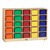 Baltic Birch 25-Cubby Mobile Storage Unit w/ Colorful Trays