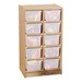Baltic Birch 10-Cubby Mobile Storage Unit w/o Trays - Trays not included