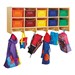 Baltic Birch Large Wall-Mount Coat Rack w/ 10 Colorful Cubby Trays