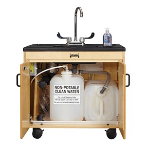 Clean Hands Helper Portable Sink - 38" Counter w/ Plastic Sink