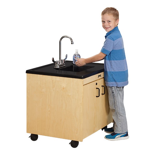 Clean Hands Helper Portable Sink - 26" Counter w/ Plastic Sink
