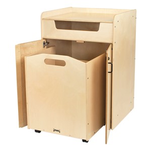 Library Book Return w/ Cart - Interior cart w/ casters shown