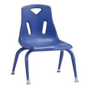 Stackable School Chair w/ Painted Legs - Blue