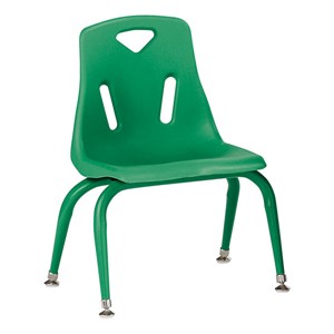 Stackable School Chair w/ Painted Legs - Green