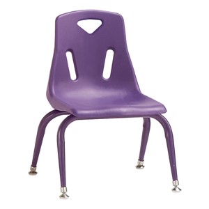 Stackable School Chair w/ Painted Legs - Purple