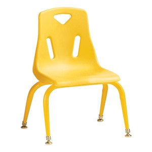 Stackable School Chair w/ Painted Legs - Yellow