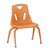 Stackable School Chair w/ Painted Legs - Orange