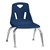 Stackable School Chair w/ Chrome Legs (10" Seat Height) - Navy
