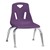 Stackable School Chair w/ Chrome Legs (10" Seat Height) - Purple