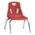 Stackable School Chair w/ Chrome Legs (10" Seat Height) - Red