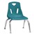 Stackable School Chair w/ Chrome Legs (10" Seat Height) - Teal