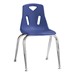 Stackable School Chair w/ Chrome Legs (14" Seat Height) - Blue