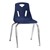 Stackable School Chair w/ Chrome Legs (14" Seat Height) - Navy