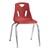 Stackable School Chair w/ Chrome Legs (14" Seat Height) - Red