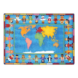 Hands Around the World Rug - Rectangle