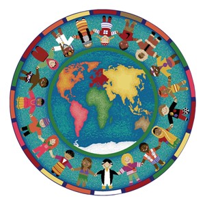 Hands Around the World Rug - Round
