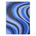 On the Curve Rug - Blue
