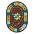 Alphabet Pinwheel Rug - Oval (10' 9" W x 13' 2" L) - Earth Tone
