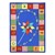 Alphabet Pinwheel Rug - Rectangle (5' 4" W x 7' 8" L) - Primary