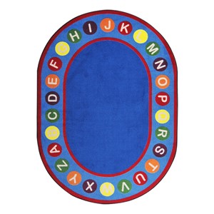 Alphabet Spots Rug - Oval