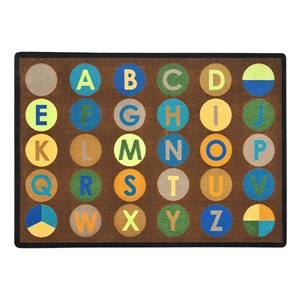 Alpha-Dots Rug - Earth tone colors