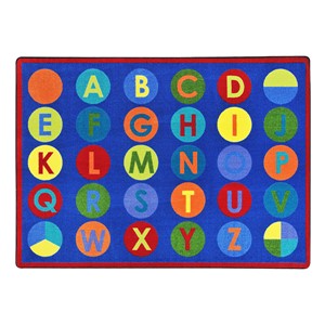 Alpha-Dots Rug - Primary colors