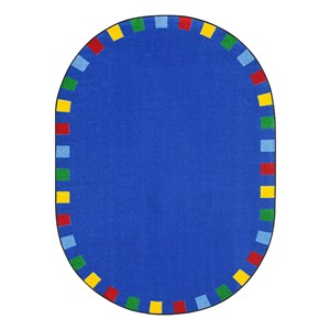 On the Border Rug - Oval - Bright