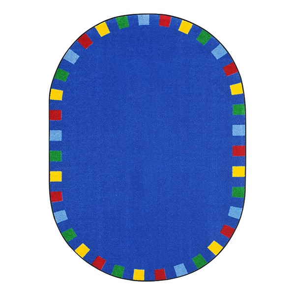 On the Border Rug - Oval - Bright