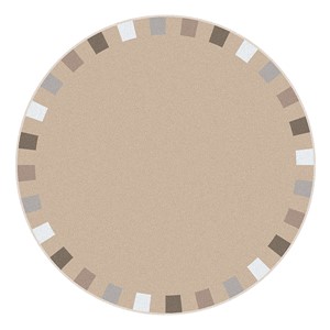 On the Border Rug - Round (5' 4" Diameter) - Neutral