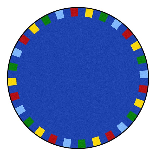 On the Border Rug - Round - Bright