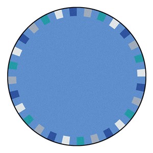 On the Border Rug - Round (5' 4" Diameter) - Soft