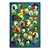 Joyful Faces Rug - Rectangle - Green w/ blue border