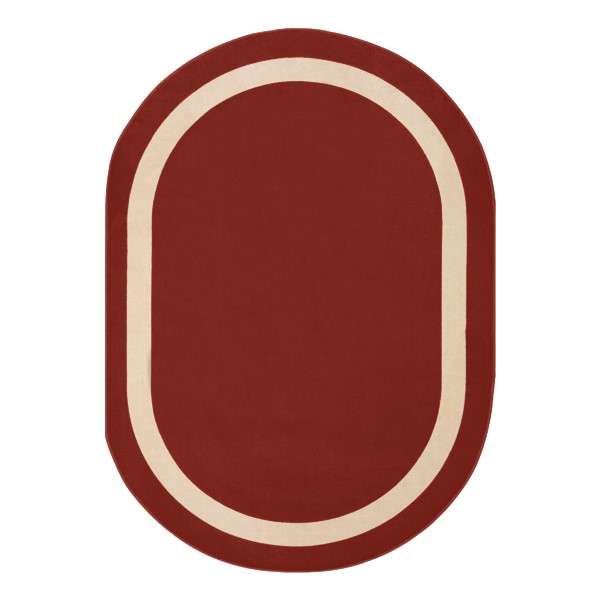 Portrait Rug - Oval - Maroon