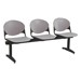 2000 Series Beam Seating – Three Seats - Cool gray
