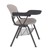 Series 2000 Stack Chair w/ Tablet Arm - Shown w/ gray chair, right-handed tablet arm & bookrack
