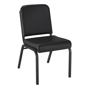 1000 Series Vinyl Stack Chair - Black