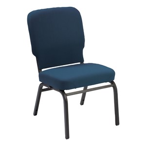 Oversized Antibacterial Vinyl Guest Chair w/o Arms - Imperial blue