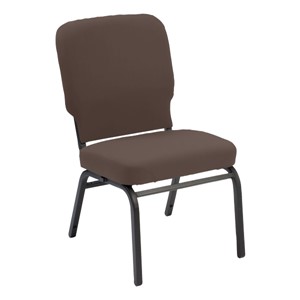Oversized Antibacterial Vinyl Guest Chair w/o Arms - Mocha