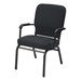 HTB1040 Series Oversized Padded Stack Chair w/ Arms - Black