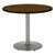 Round Pedestal Table w/ Silver Base - Walnut